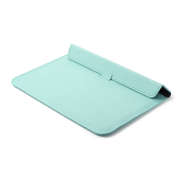 PU Leather Ultra-thin Envelope Bag Laptop Bag for MacBook Air Pro 11 inch, with Stand...(Mint Green)