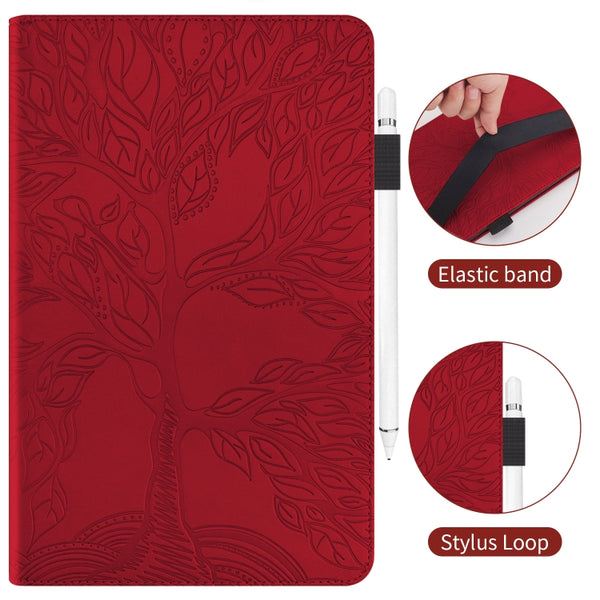 For Samsung Galaxy Tab S6 Lite P610 Life Tree Series Horizontal Flip Leather Case with Holde...(Red)