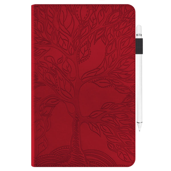 For Samsung Galaxy Tab A 8.0 (2019) T290 Life Tree Series Horizontal Flip Leather Case with ...(Red)