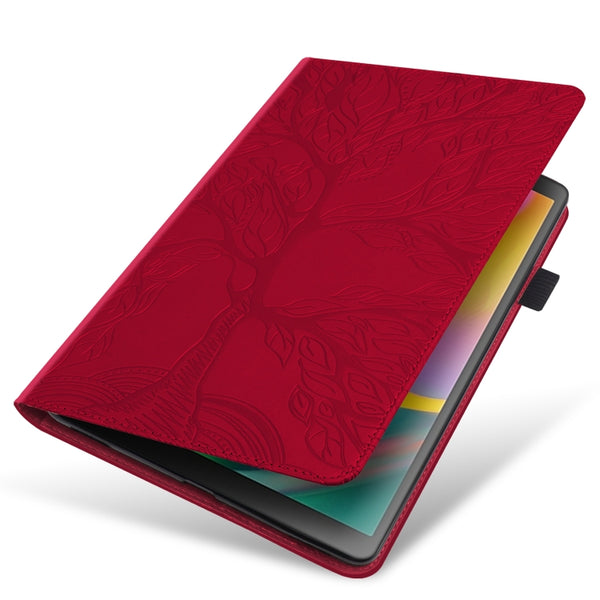 For Samsung Galaxy Tab A 8.0 (2019) T290 Life Tree Series Horizontal Flip Leather Case with ...(Red)