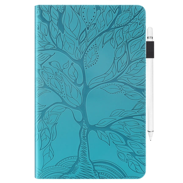 For Samsung Galaxy Tab A 8.0 (2019) T290 Life Tree Series Horizontal Flip Leather Case...(Lake Blue)