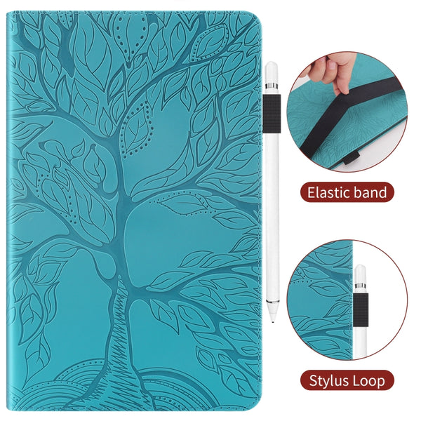 For Samsung Galaxy Tab A 8.0 (2019) T290 Life Tree Series Horizontal Flip Leather Case...(Lake Blue)