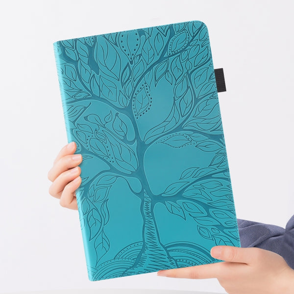 For Samsung Galaxy Tab A 8.0 (2019) T290 Life Tree Series Horizontal Flip Leather Case...(Lake Blue)
