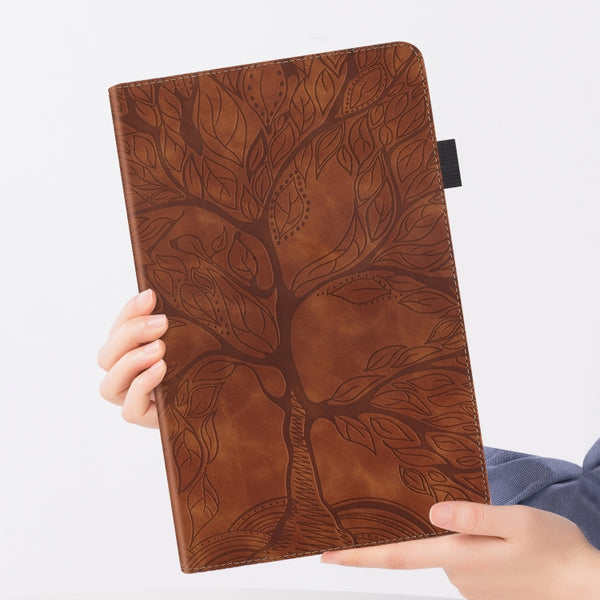 For Samsung Galaxy Tab A 8.0 (2019) T290 Life Tree Series Horizontal Flip Leather Case wit...(Brown)
