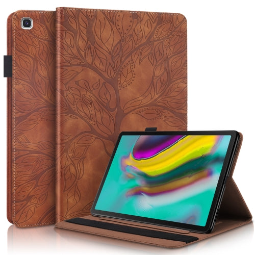 For Samsung Galaxy Tab S5e 10.5 T720 Life Tree Series Horizontal Flip Leather Case with Ho...(Brown)