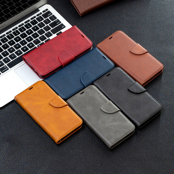 For Nokia 2.4 Retro Lambskin Texture Pure Color Horizontal F