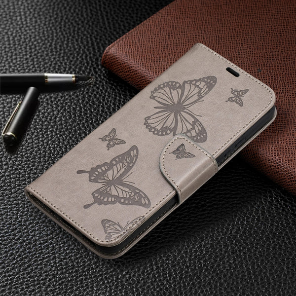 For Nokia 3.4 Two Butterflies Embossing Pattern Horizontal F
