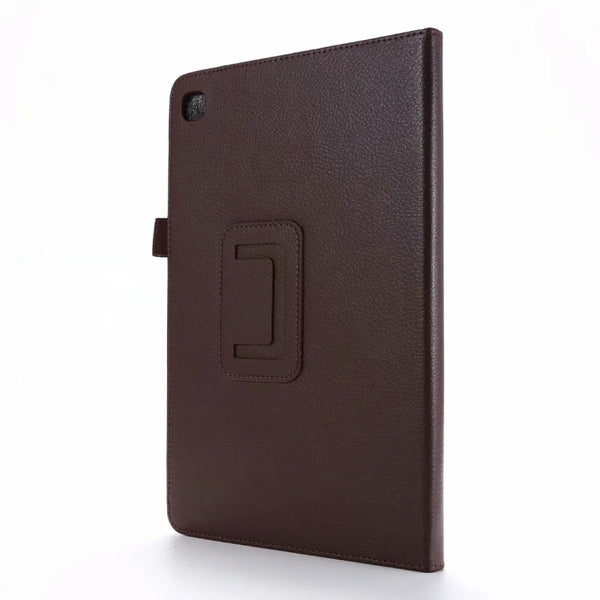 For Samsung Galaxy Tab A7 10.4 (2020) T500 Litchi Texture Horizontal Flip Solid Color Lea...(Coffee)