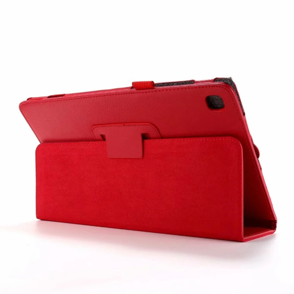 For Samsung Galaxy Tab A7 10.4 (2020) T500 Litchi Texture Horizontal Flip Solid Color Leathe...(Red)