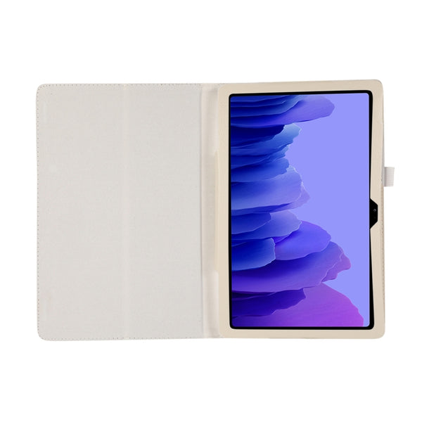 For Samsung Galaxy Tab A7 10.4 (2020) T500 Litchi Texture Horizontal Flip Solid Color Le...(Magenta)