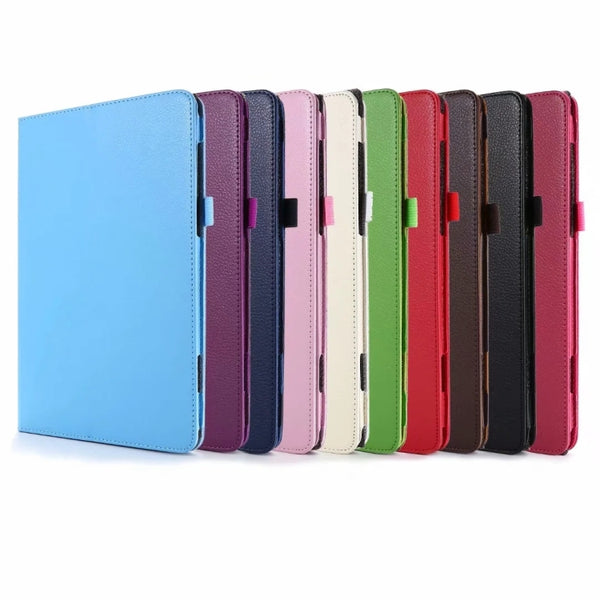 For Samsung Galaxy Tab A7 10.4 (2020) T500 Litchi Texture Horizontal Flip Solid Color Le...(Magenta)