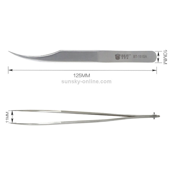 BEST BST | 151SA Brushed stainless steel tweezers