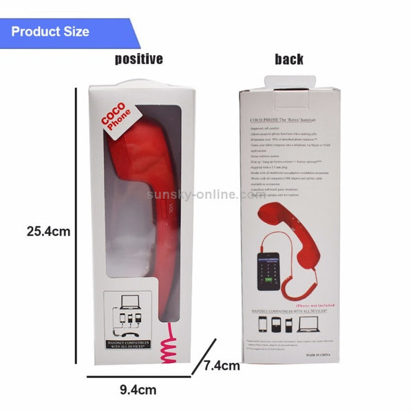 3.5mm Plug Mic Retro Telephone Anti | radiation Cell Phone H