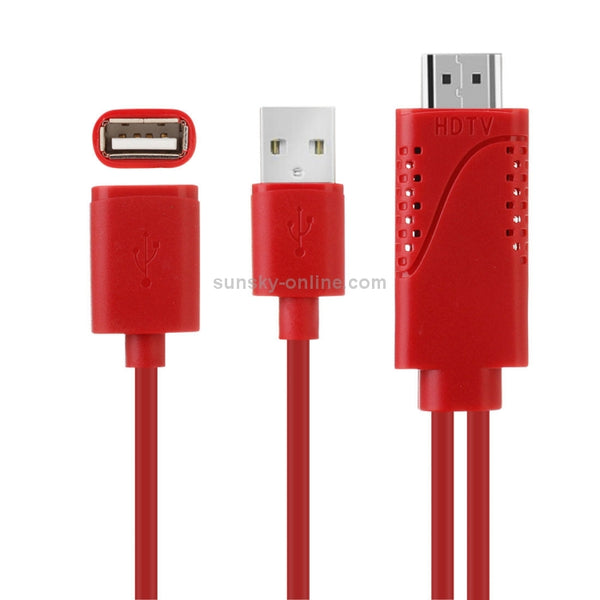 USB Male USB 2.0 Female to HDMI Phone to HDTV Adapter Cable