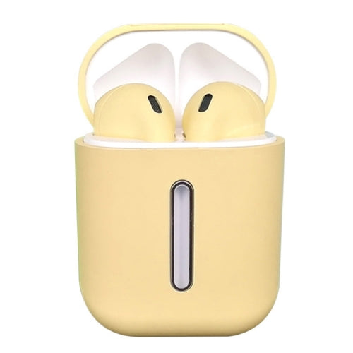 Q8L TWS Bluetooth 5.0 Touch Wireless Bluetooth Earphone with Magnetic Adsorption Charging...(Yellow)
