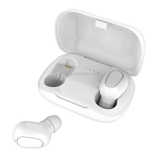 L-21 9D Sound Effects Bluetooth 5.0 Touch Wireless Bluetooth Earphone with Charging Box, S...(White)