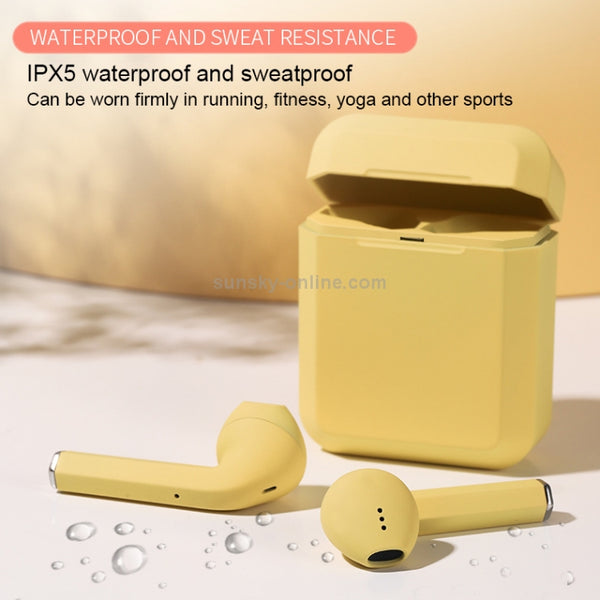 InPods 2 TWS V5.0 Wireless Bluetooth HiFi Headset with Charging Case, Support Auto Pairin...(Yellow)