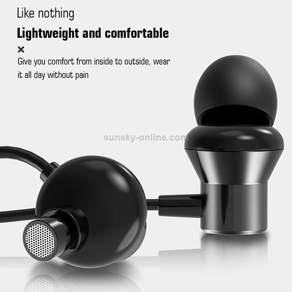 Original Lenovo HF130 High Sound Quality Noise Cancelling In-Ear Wired Control Earphone(Black)