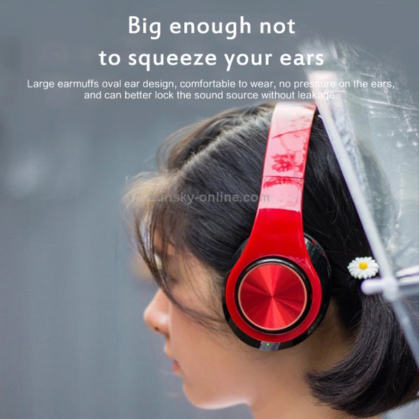 B39 Wireless Bluetooth V5.0 Headset (Red)