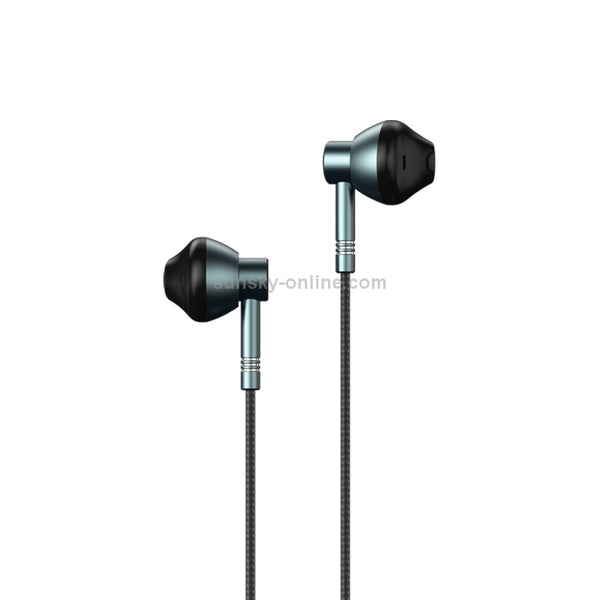 REMAX RM-201 In-Ear Stereo Metal Music Earphone with Wire Control MIC, Support Hands-free(Tarnish)