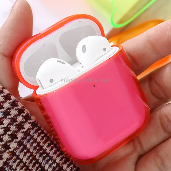 For AirPods 1 2 PC Wireless Earphone Protective Case Cover(Orange)