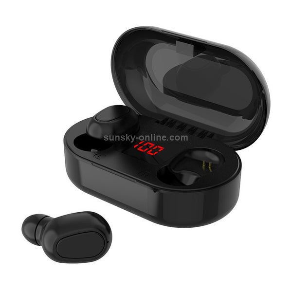 L22 9D Sound Effect Bluetooth 5.0 Wireless Bluetooth Earphone with Charging Box & Digital ...(Black)