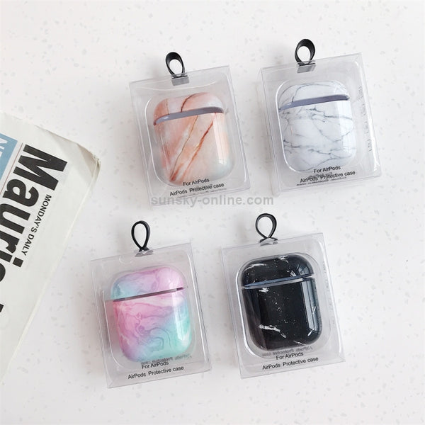 Marble Pattern Wireless Earphones Charging Box Protective Case for Apple AirPods 1 2