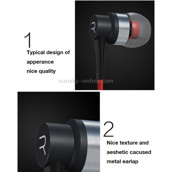 REMAX RM-535i In-Ear Stereo Earphone with Wire Control MIC, Support Hands-free