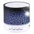 A9 Mini Portable Glare Crack Bluetooth Stereo Speaker with LED Light, Built-in MIC, Suppor...(Black)