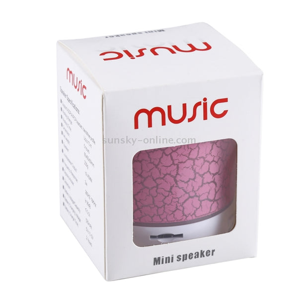 A9 Mini Portable Glare Crack Bluetooth Stereo Speaker with LED Light, Built-in MIC, Support...(Pink)