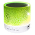 A9 Mini Portable Glare Crack Bluetooth Stereo Speaker with LED Light, Built-in MIC, Suppor...(Green)