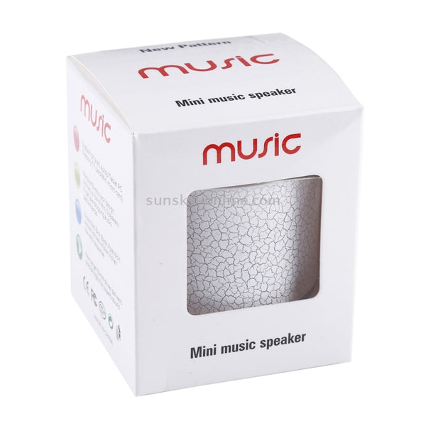 A9 Mini Portable Glare Crack Bluetooth Stereo Speaker with LED Light, Built-in MIC, Suppor...(White)