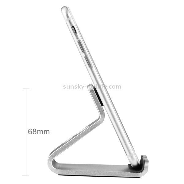 Exquisite Aluminium Alloy Desktop Holder Stand DOCK Cradle For iPhone, Galaxy, Huawei, Xi...(Silver)