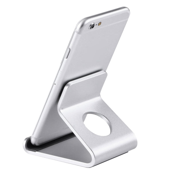 Exquisite Aluminium Alloy Desktop Holder Stand DOCK Cradle For iPhone, Galaxy, Huawei, Xi...(Silver)