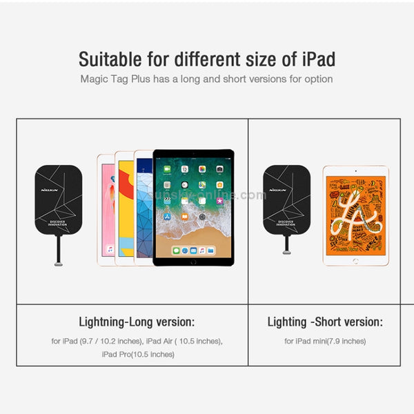 NILLKIN NKR01 For iPad mini 7.9 inch Short Magic Tag Plus QI Standard Wireless Charging Receiver ...