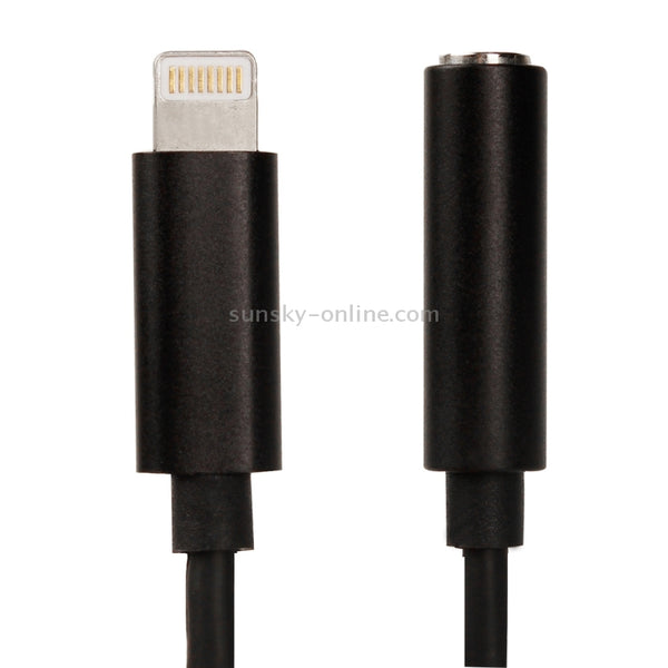 8 Pin to 3.5mm Audio Adapter, Length: About 12cm, Support iOS 13.1 or Above(Black)
