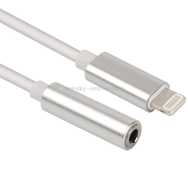 8 Pin to 3.5mm Audio Adapter, Length: About 12cm, Support iOS 13.1 or Above(Silver)