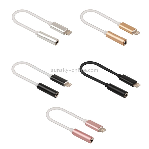 8 Pin to 3.5mm Audio Adapter, Length: About 12cm, Support iOS 13.1 or Above(Black)