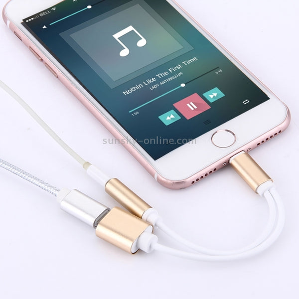 10cm 8 Pin Female & 3.5mm Audio Female to 8 Pin Male Charger