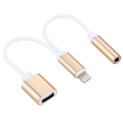 10cm 8 Pin Female & 3.5mm Audio Female to 8 Pin Male Charger