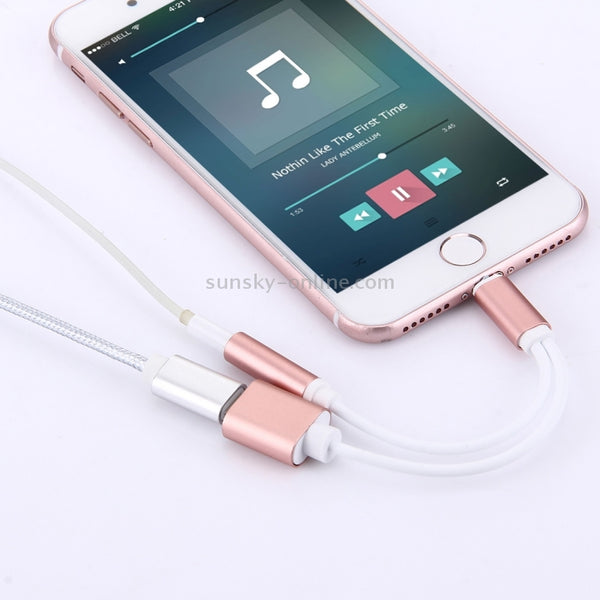 10cm 8 Pin Female & 3.5mm Audio Female to 8 Pin Male Charger