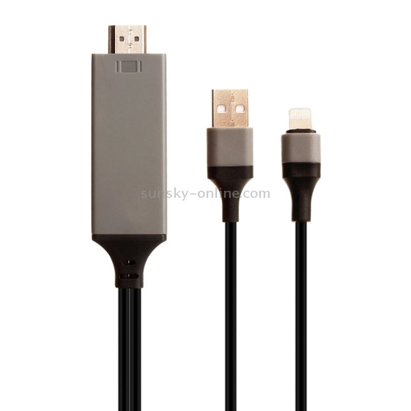 8 Pin Male to HDMI & USB Male Adapter Cable, Length: 2m(Black)