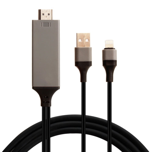 8 Pin Male to HDMI & USB Male Adapter Cable, Length: 2m(Black)