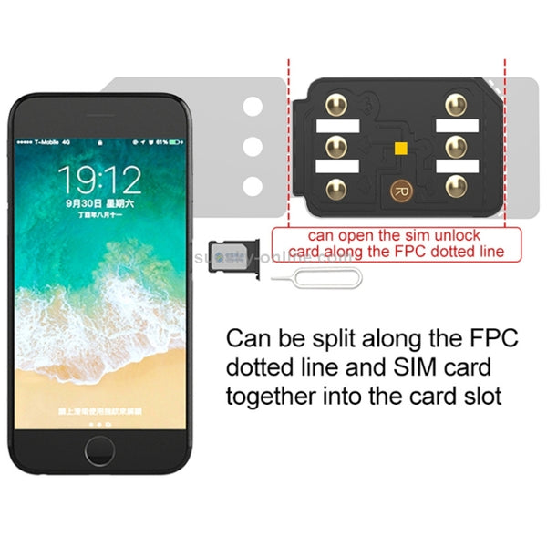 R-SIM 14 V18 Ultra Universal ICCID SIM Unlock Card for iPhone X, XS, XR, XS Max, 8 & 8 Plus, 7 & ...