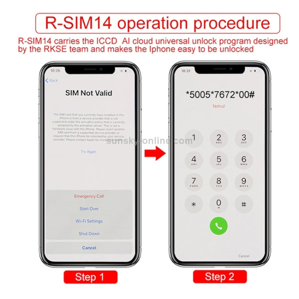 R-SIM 14 V18 Ultra Universal ICCID SIM Unlock Card for iPhone X, XS, XR, XS Max, 8 & 8 Plus, 7 & ...