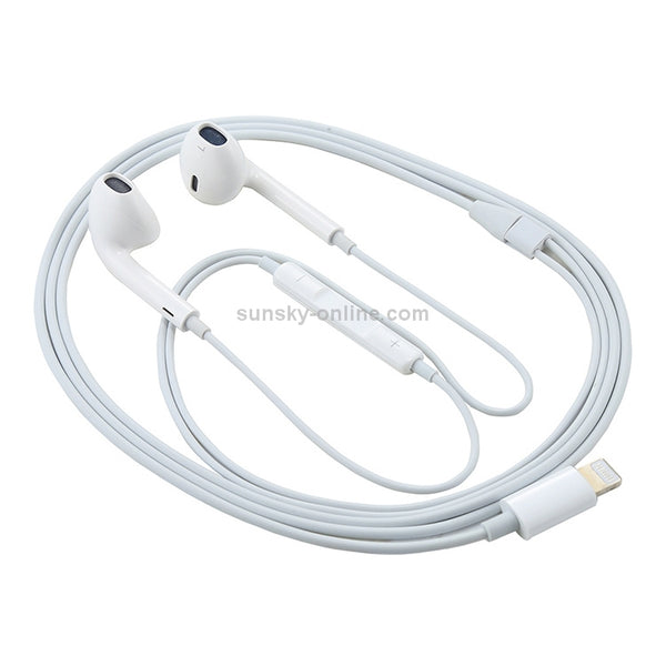 ML715 1.2m 8 Pin Port Wire Control Bluetooth Earphone, Support Music, Calls, Volume Control