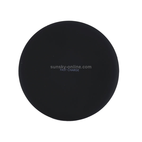 9V 1A 5V 1A Universal Round Shape Qi Standard Fast Wireless Charger(Black)