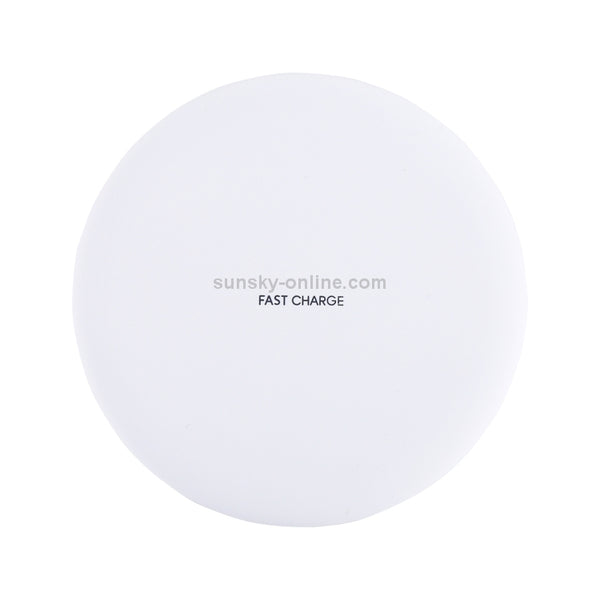 9V 1A 5V 1A Universal Round Shape Fast Qi Standard Wireless Charger(White)