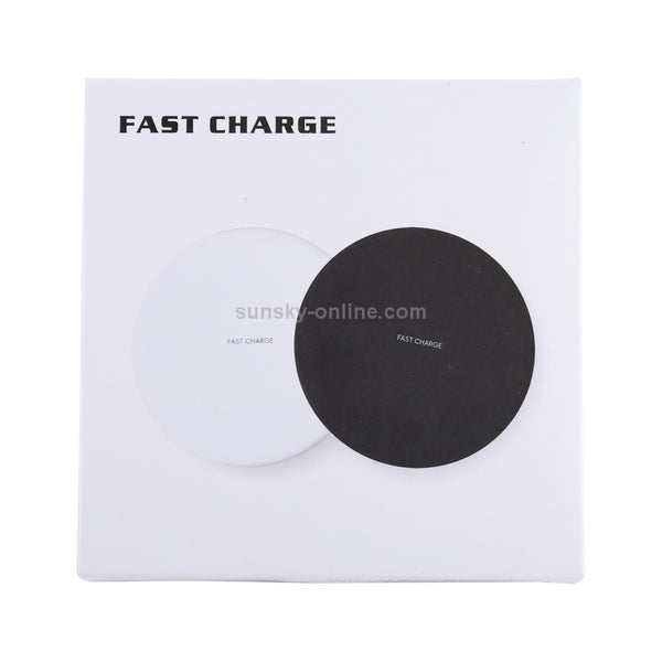 9V 1A 5V 1A Universal Round Shape Fast Qi Standard Wireless Charger(White)