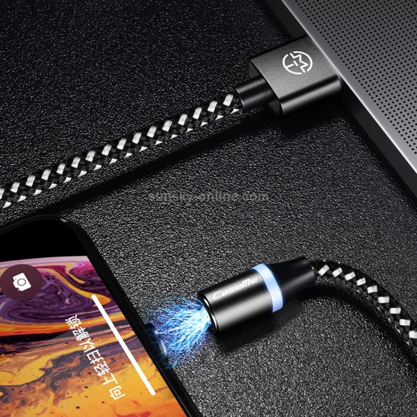 CaseMe Series 2 USB to 8 Pin Magnetic Charging Cable, Length: 1m (Black)